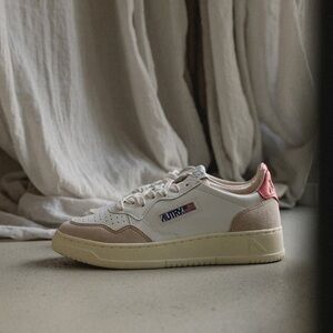 Autry White and Pink Sneakers, Size 6